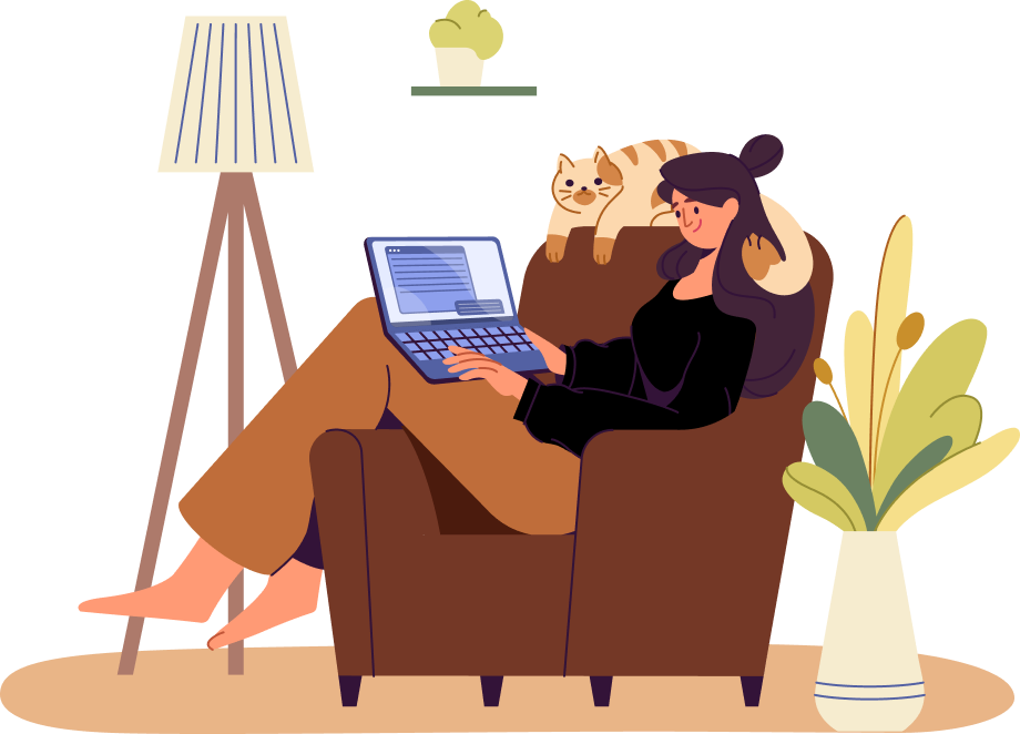 Remote work illustration